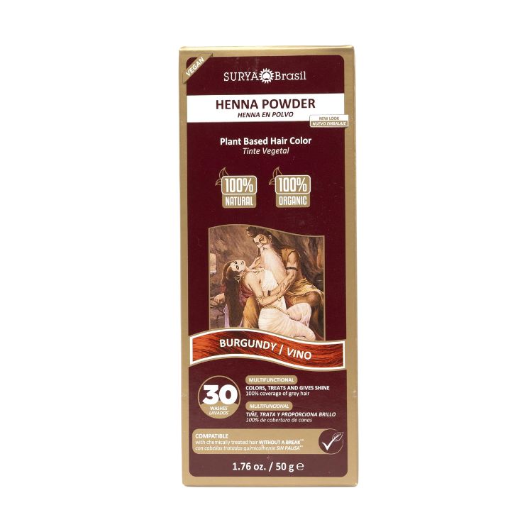Surya Brasil Henna haarverf poeder burgundy 50.00 Gram
