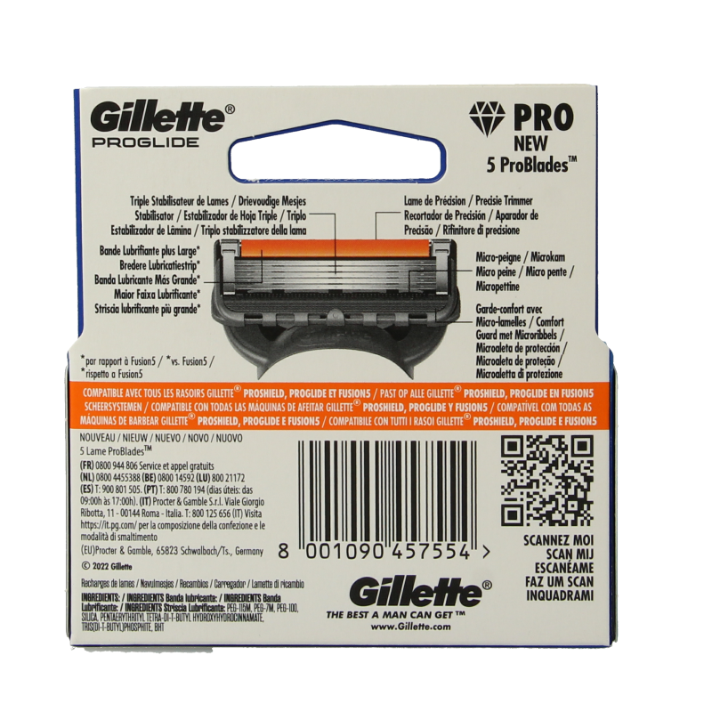 Gillette Fusion pro glide manual mesjes 3 Stuks