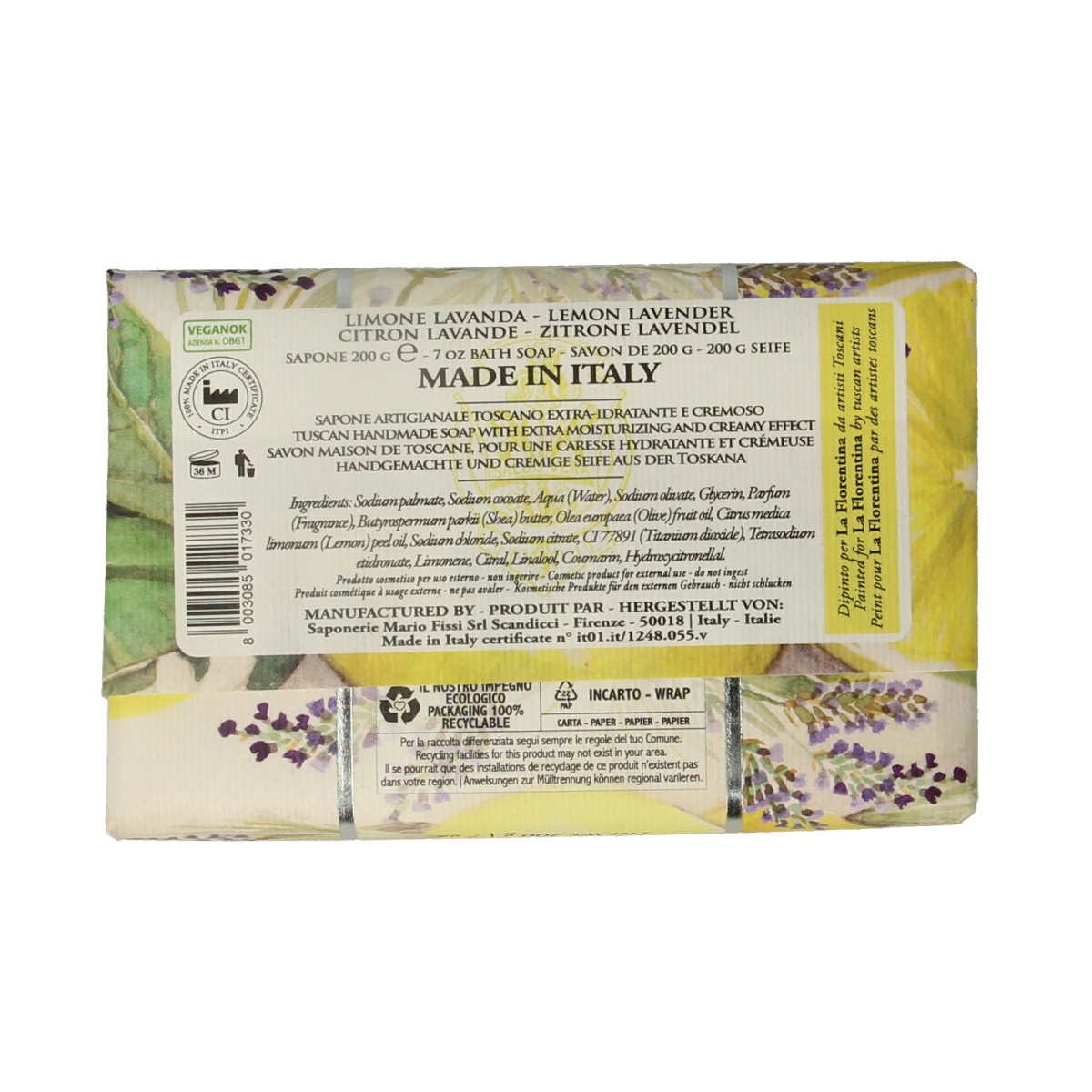 La Florentina Zeep citroen-lavendel 200.00 Gram