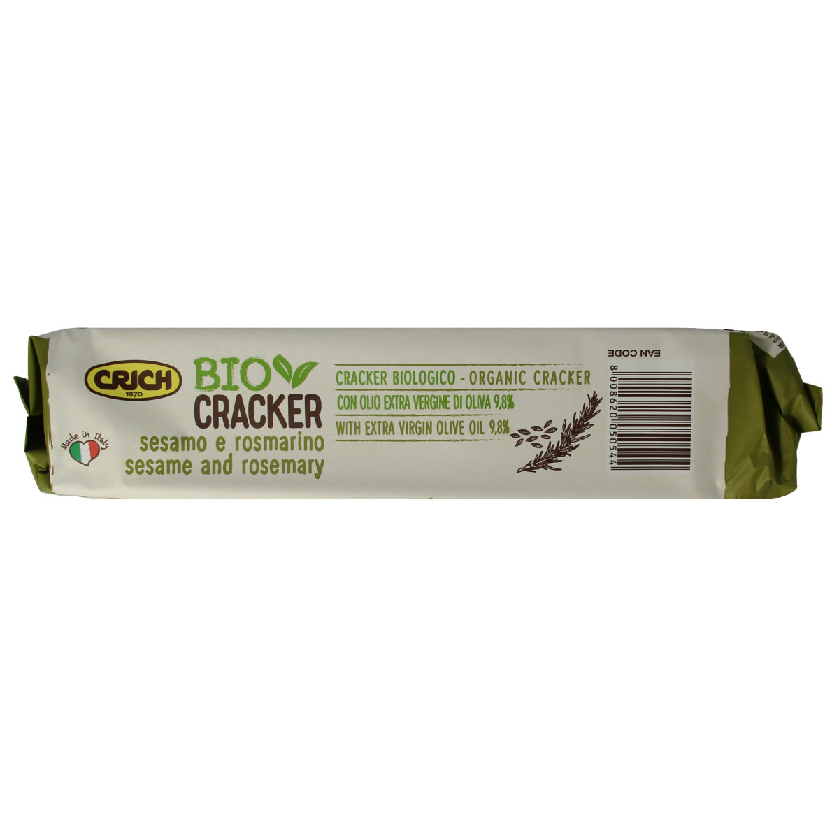 Crich Crackers sesam rozemarijn bio 250.00 Gram