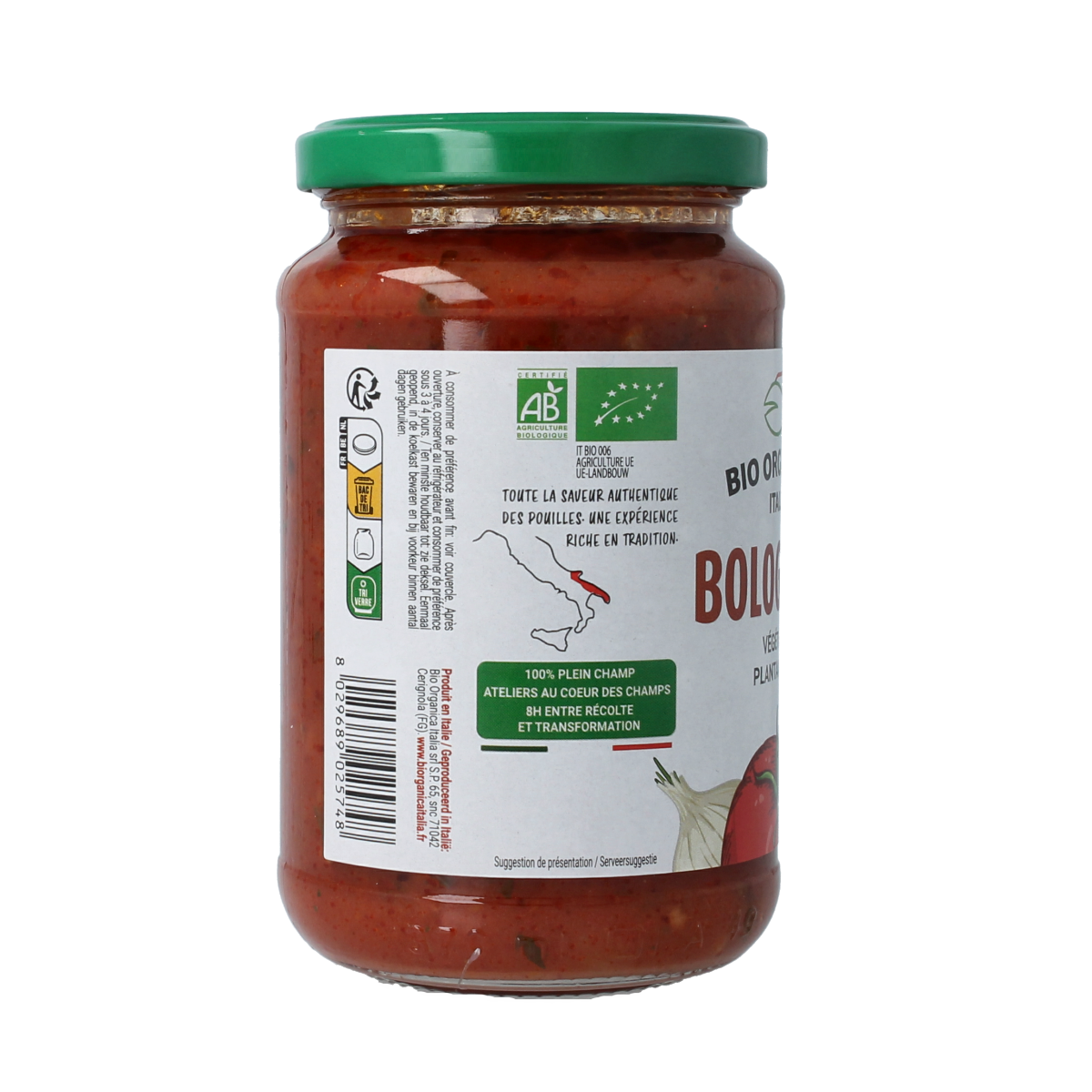 Bio Organica Pastasaus bolognese plantaardig demeter 350.00 Gram