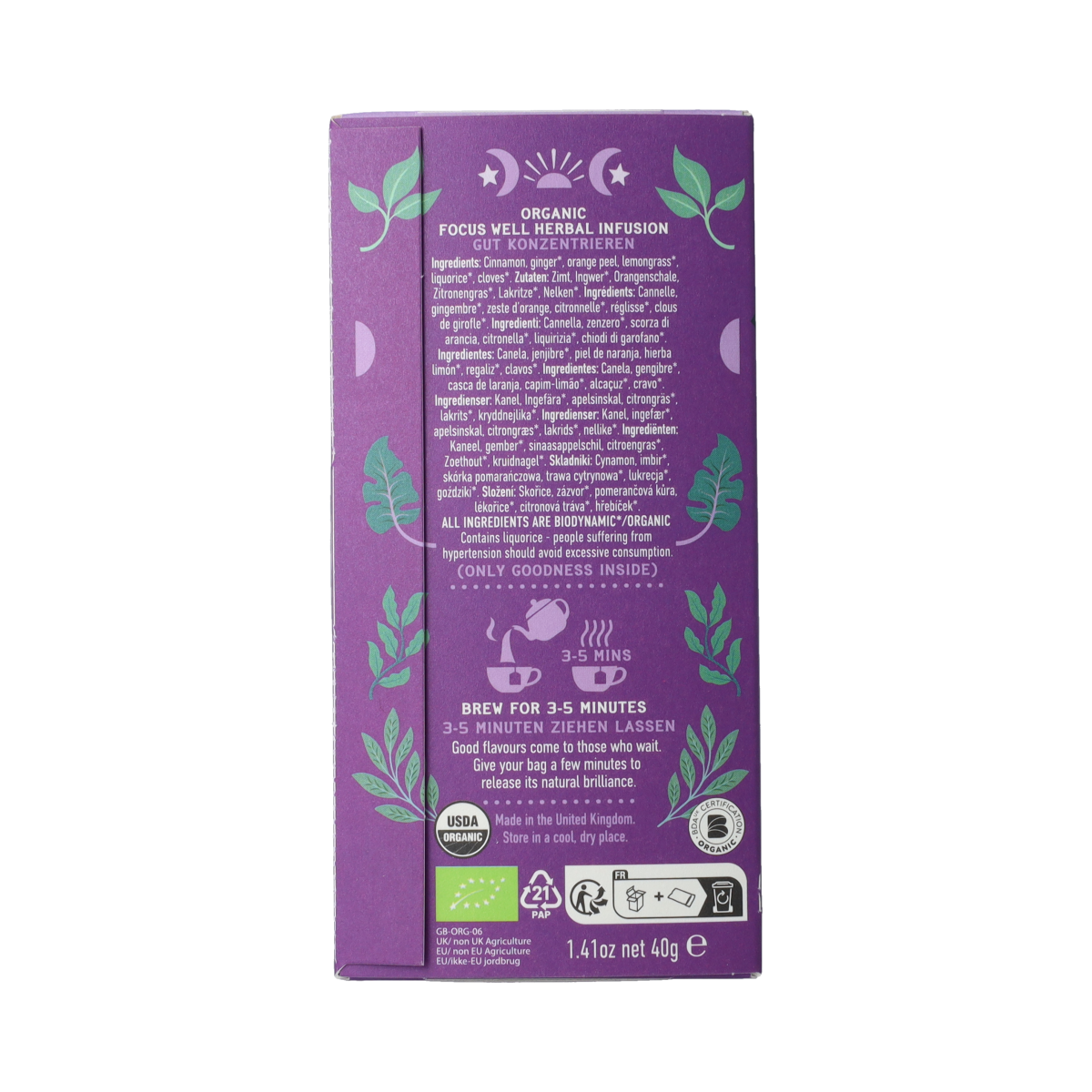 Hampstead Thee focus well bio 20.00 Zakjes
