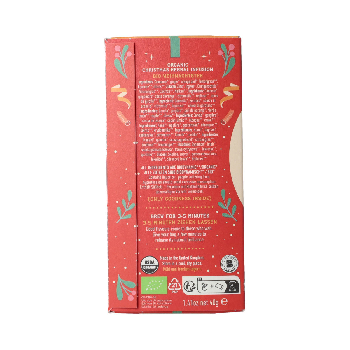 Hampstead Christmas tea bio 20.00 Zakjes