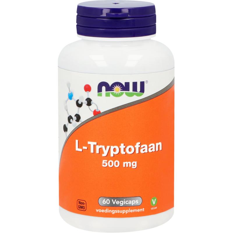 NOW L-Tryptofaan 500mg 60.00 Vegetarische capsules