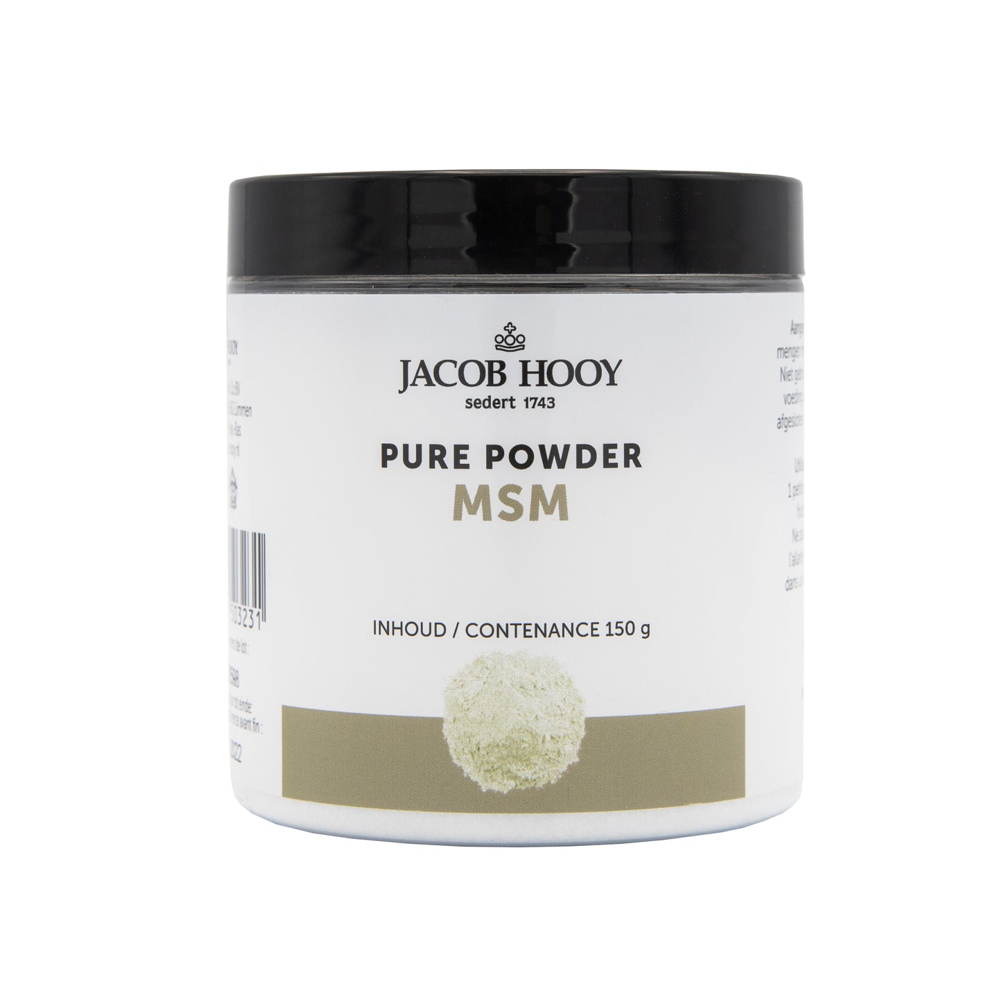 Jacob Hooy Pure Powder MSM 150.00 Gram