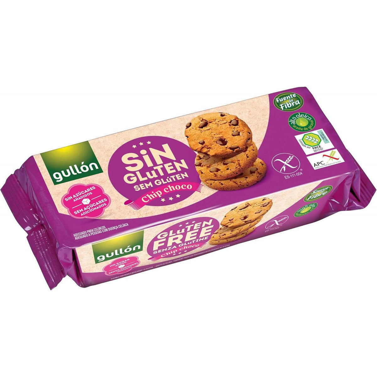 Gullon Chocolate chip cookies glutenvrij 125.00 Gram