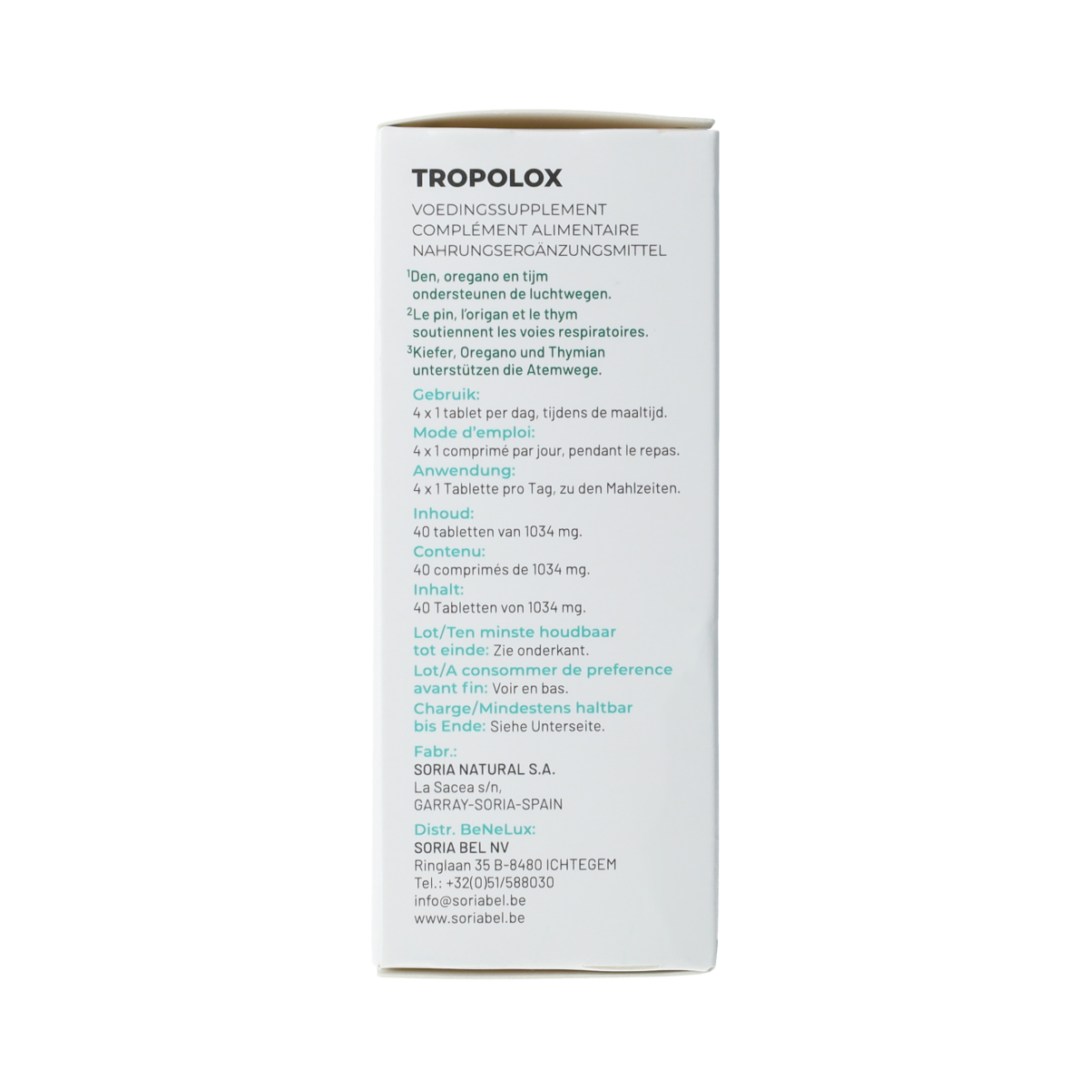 Soria Natural Tropolox 40.00 Tabletten