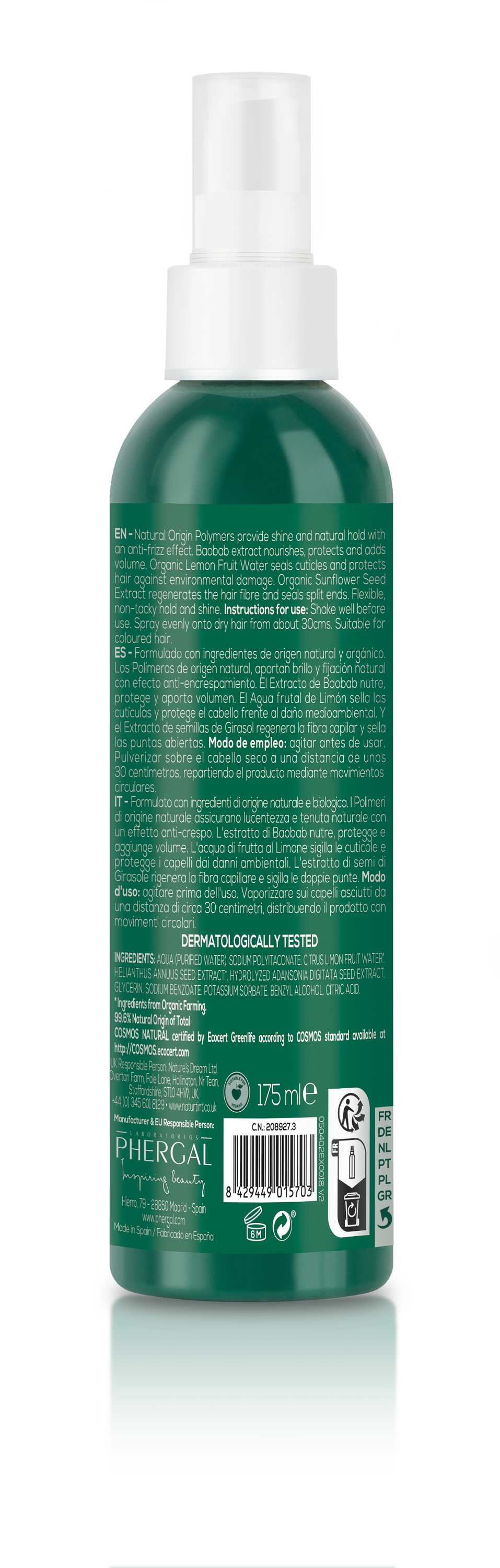 Naturtint Hairspray hold and protect eco 175.00 Milliliter