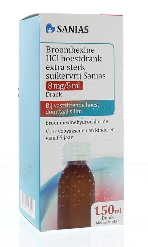 Sanias Broomhexine hoestdrank extra sterk 150.00 Milliliter