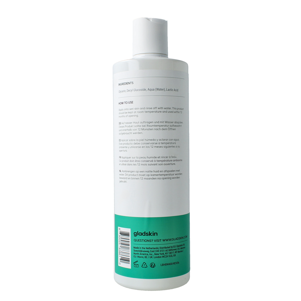 Gladskin Bodywash hydrating 400.00 Milliliter