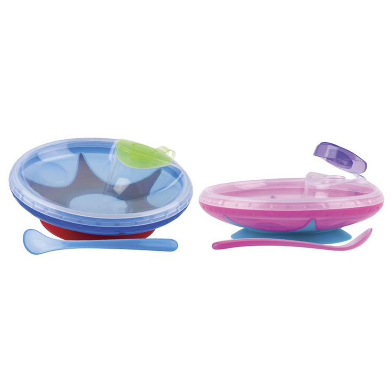 Nuby Warmtebehoudend bordje met zuignap & lepel 1.00 Stuks