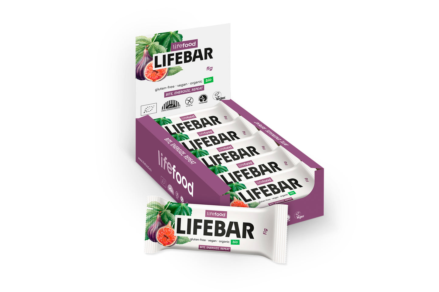 Lifefood Lifebar energiereep vijg raw en bio 40.00 Gram