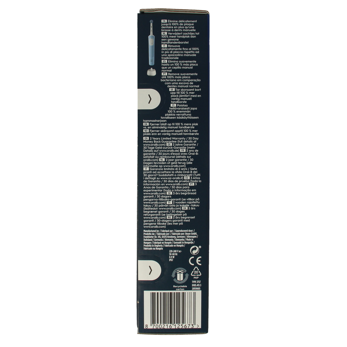 Oral B Vitality pro blue 1.00 Stuks
