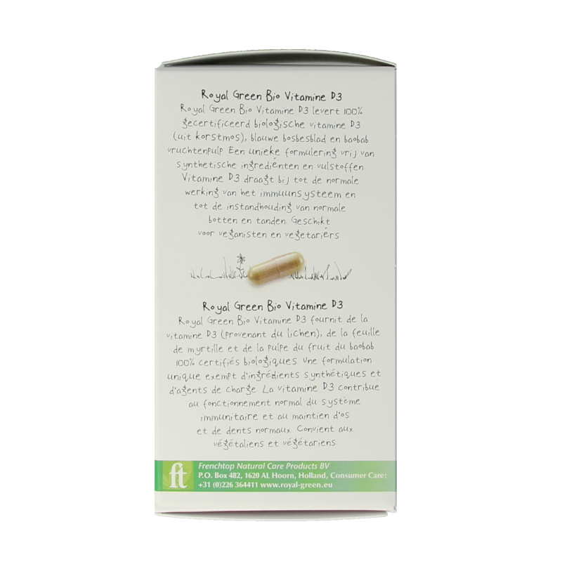 Royal Green Vitamine D3 bio 60.00 Vegetarische capsules