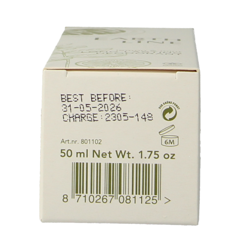 Earth Line Long lasting deodorant lemon & mint 50 Milliliter