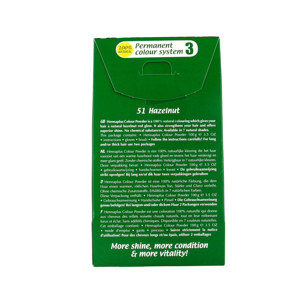 Henna Plus Colour powder 51 hazelnut 100.00 Gram