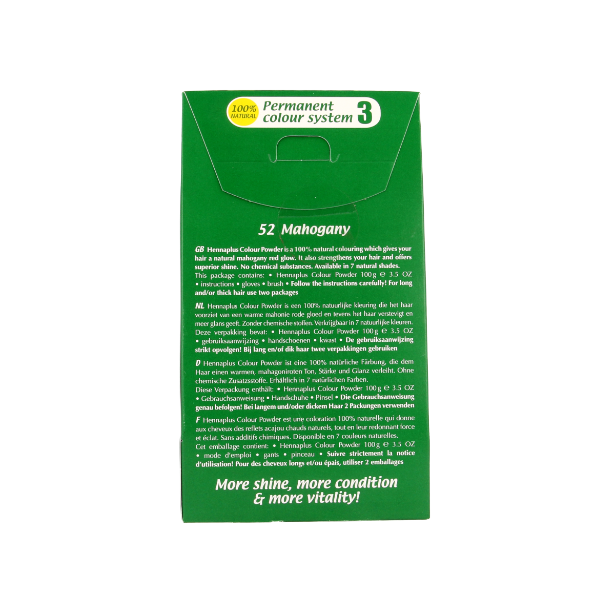 Henna Plus Colour powder 52 mahogany 100.00 Gram
