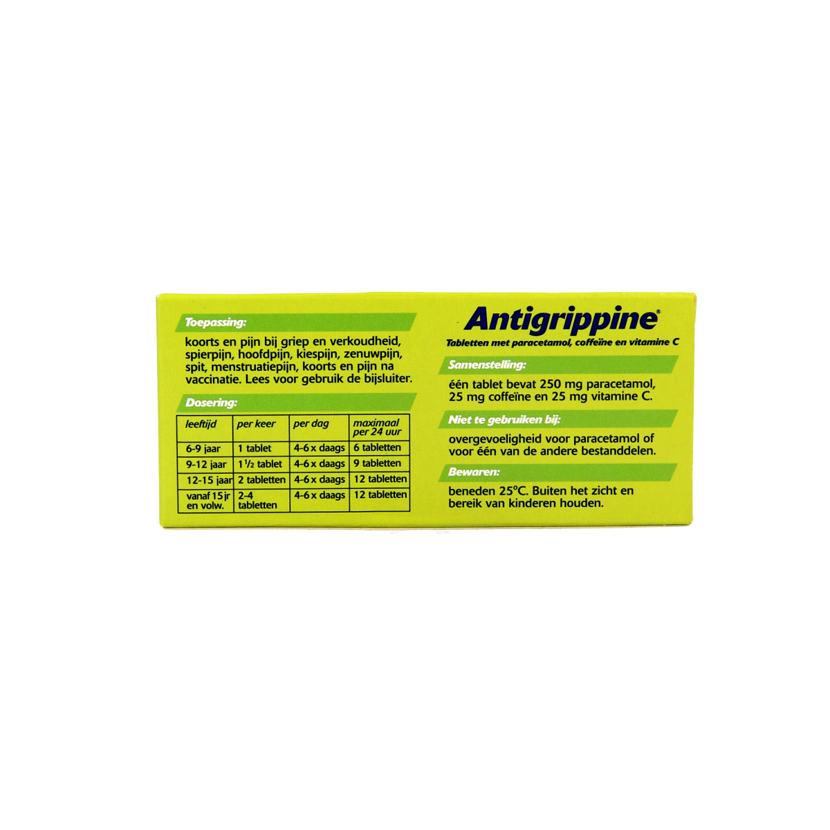 Antigrippine Paracetamol 250mg 20.00 Tabletten