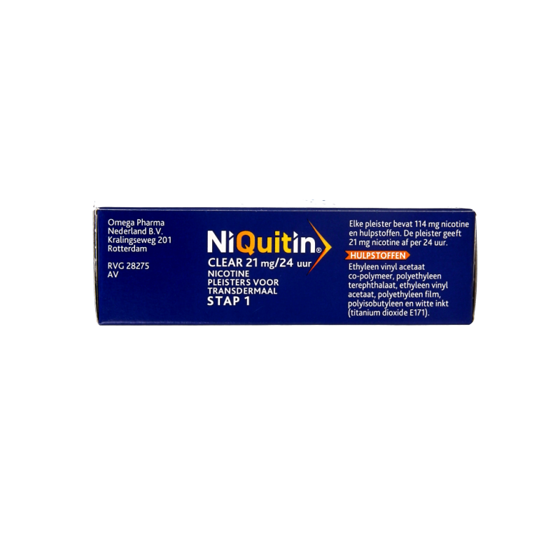 Niquitin Stap clear 21mg/24 uur 7 Stuks