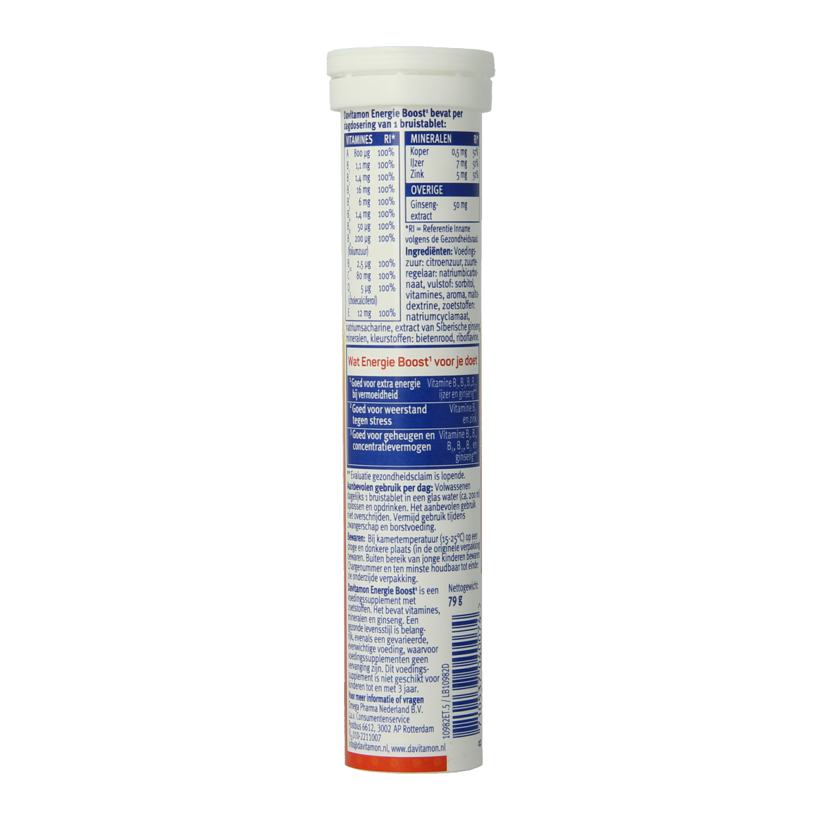Davitamon Energie boost ginseng 20.00 Bruistabletten