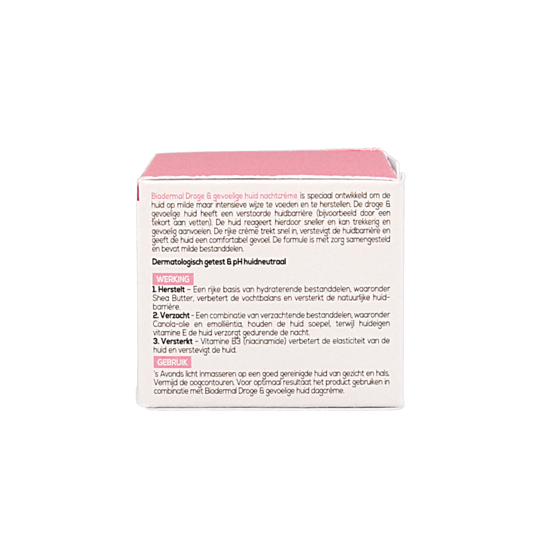 Biodermal Nachtcreme droge en gevoelige huid 50 Milliliter