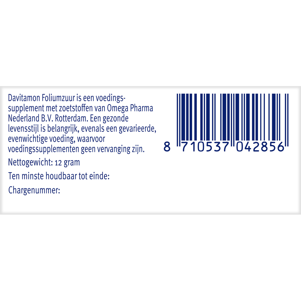 Davitamon Foliumzuur vitamine D 84.00 Tabletten