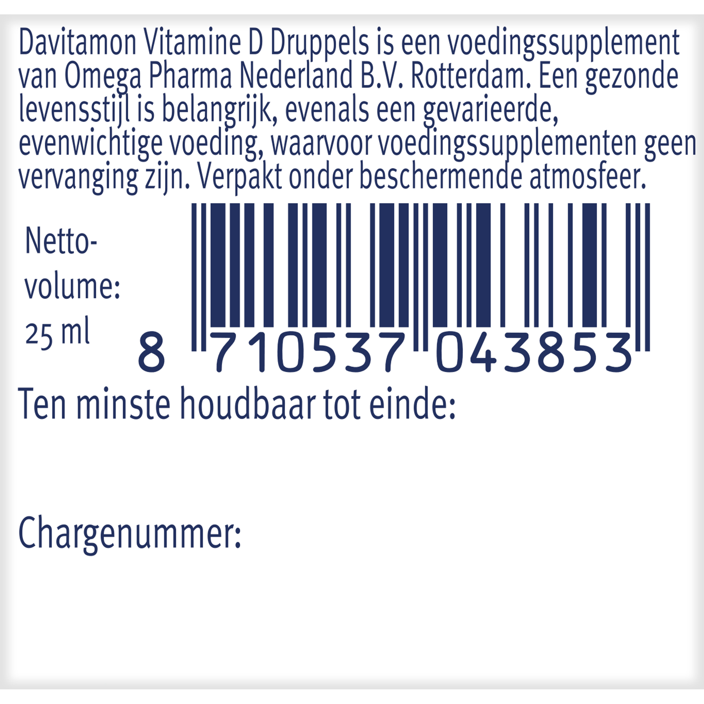 Davitamon Vitamine D druppels 25.00 Milliliter