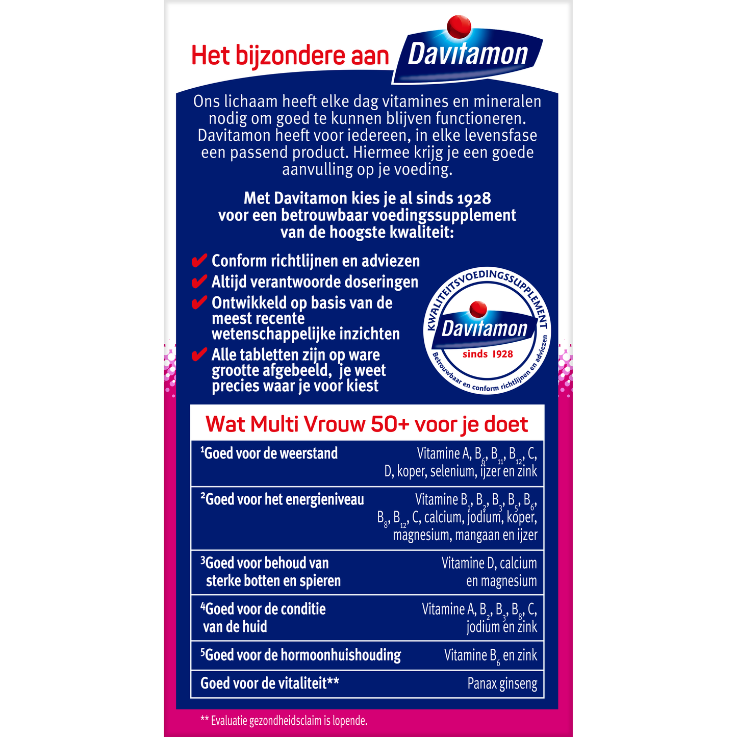 Davitamon Multi vrouw 50+ 60 Tabletten