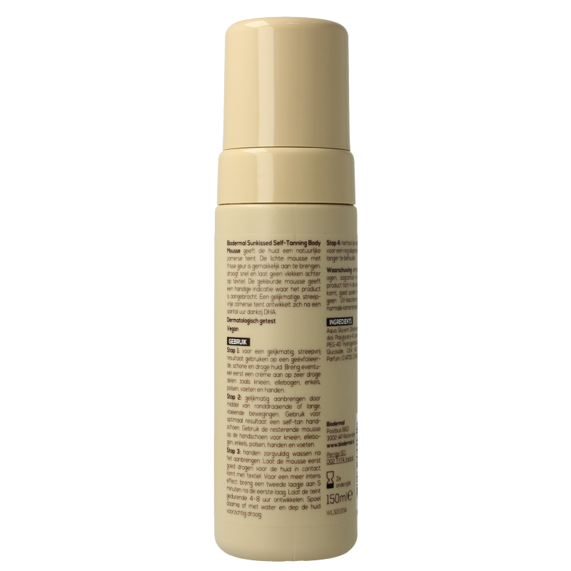 Biodermal Sunkissed self tanning body mousse 200 Milliliter