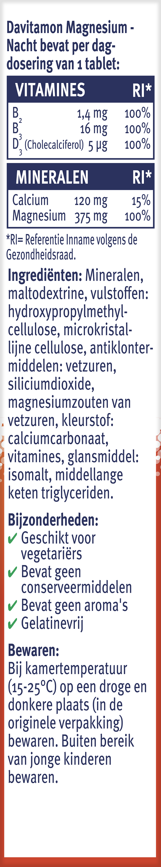 Davitamon Magnesium speciaal voor de nacht 30.00 Tabletten
