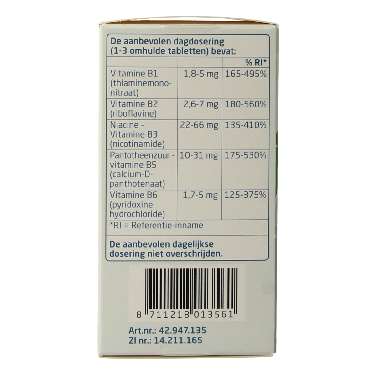 Teva Vitamine B complex bruin los 300.00 Tabletten
