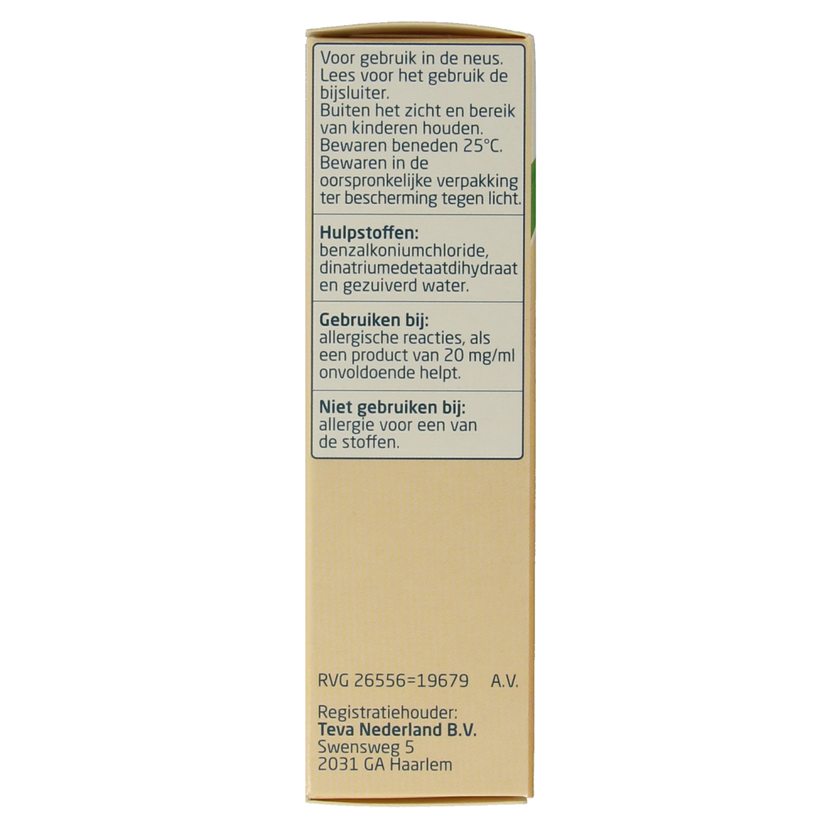 Teva Natriumcromoglicaat 40mg neusspray 10.00 Milliliter
