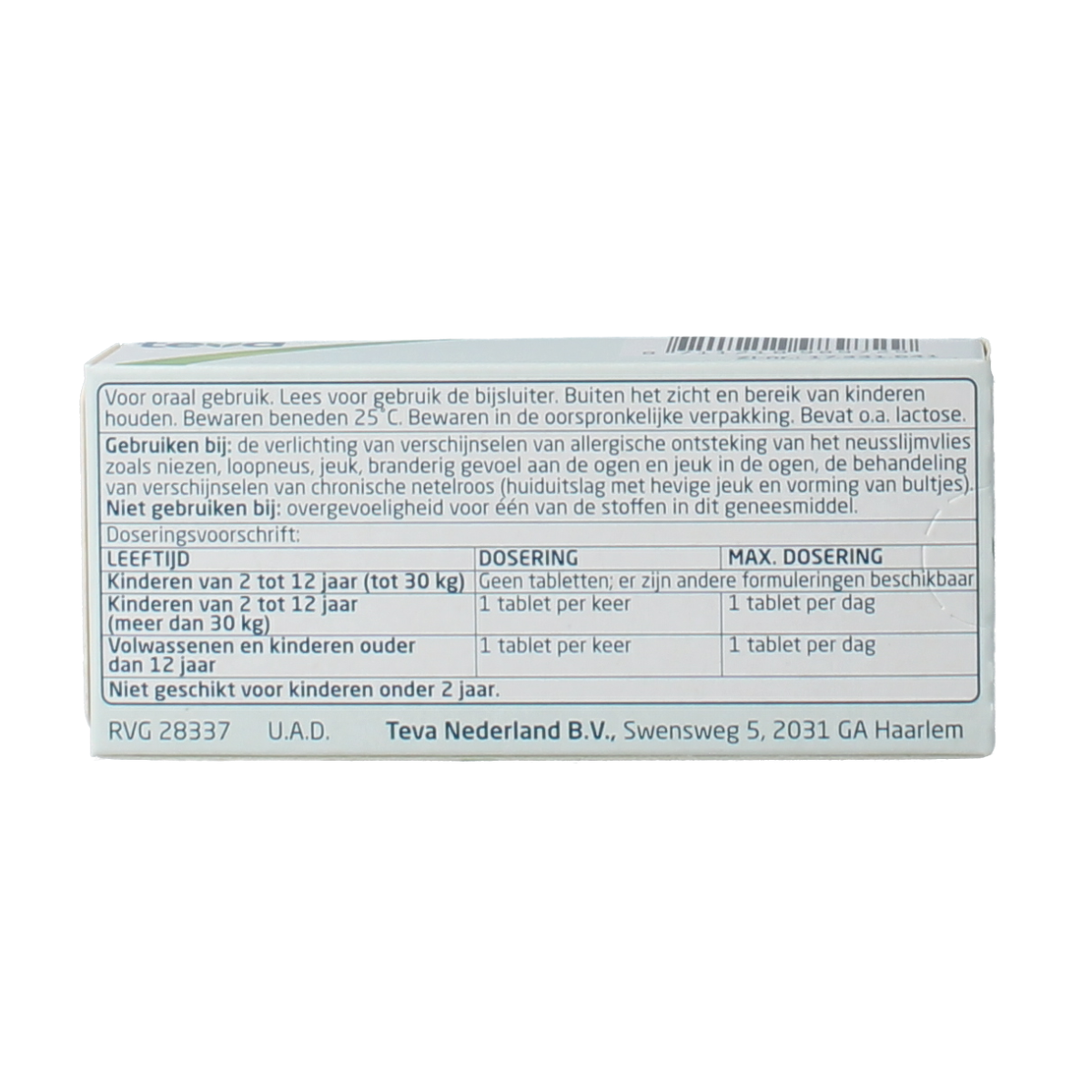 Teva Loratadine 10mg 10.00 Tabletten