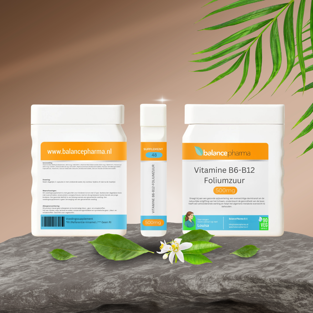 Balancepharma Supplements 48 Vitamine B6-B12-foliumzuur 90 Vegetarische capsules