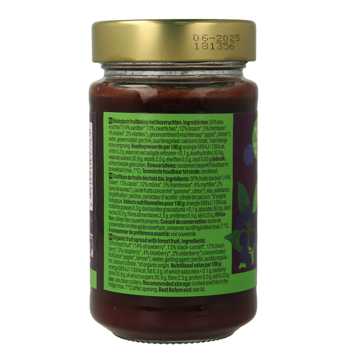 Your Organic Nature Fruit beleg bosvruchten bio 250.00 Gram