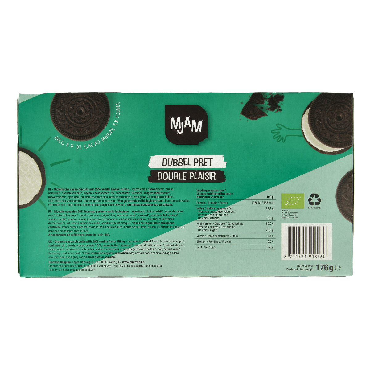 Mjam Dubbelpret bio 176.00 Gram