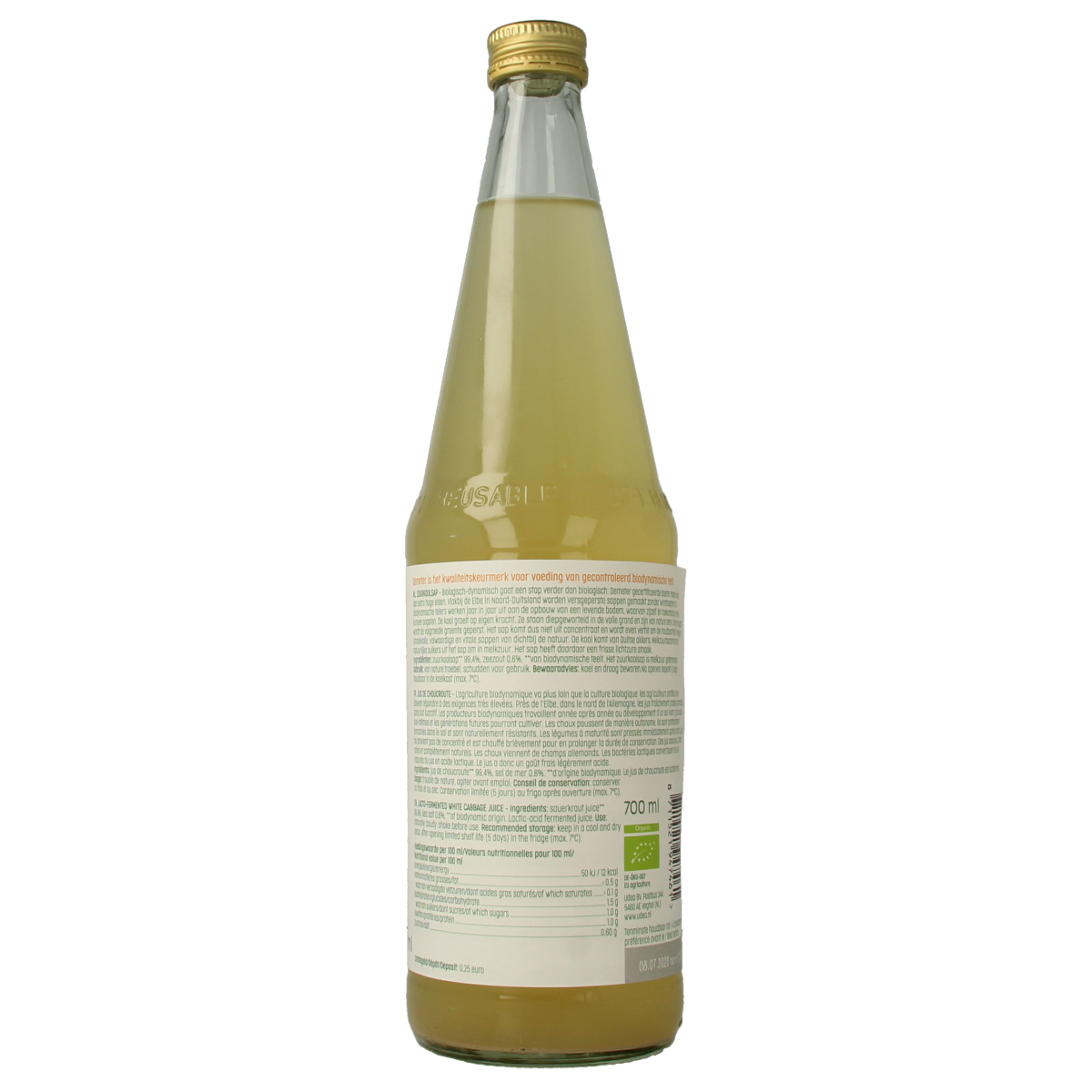 Luna E Terra Zuurkoolsap demeter bio 700.00 Milliliter