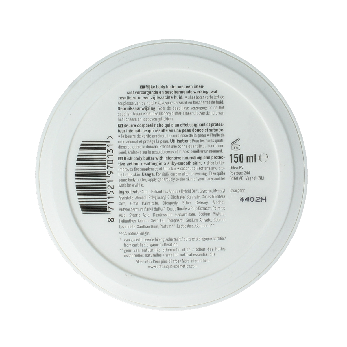 Botanique Body butter kokos 150.00 Milliliter