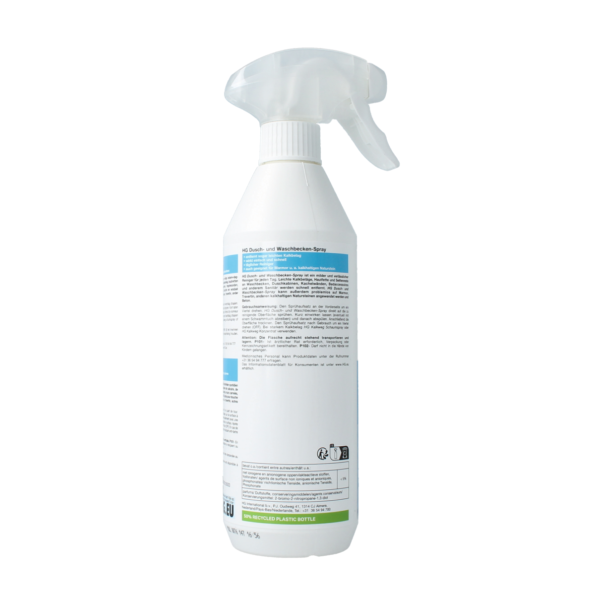 HG Douche en wasbak reiniger 500.00 Milliliter