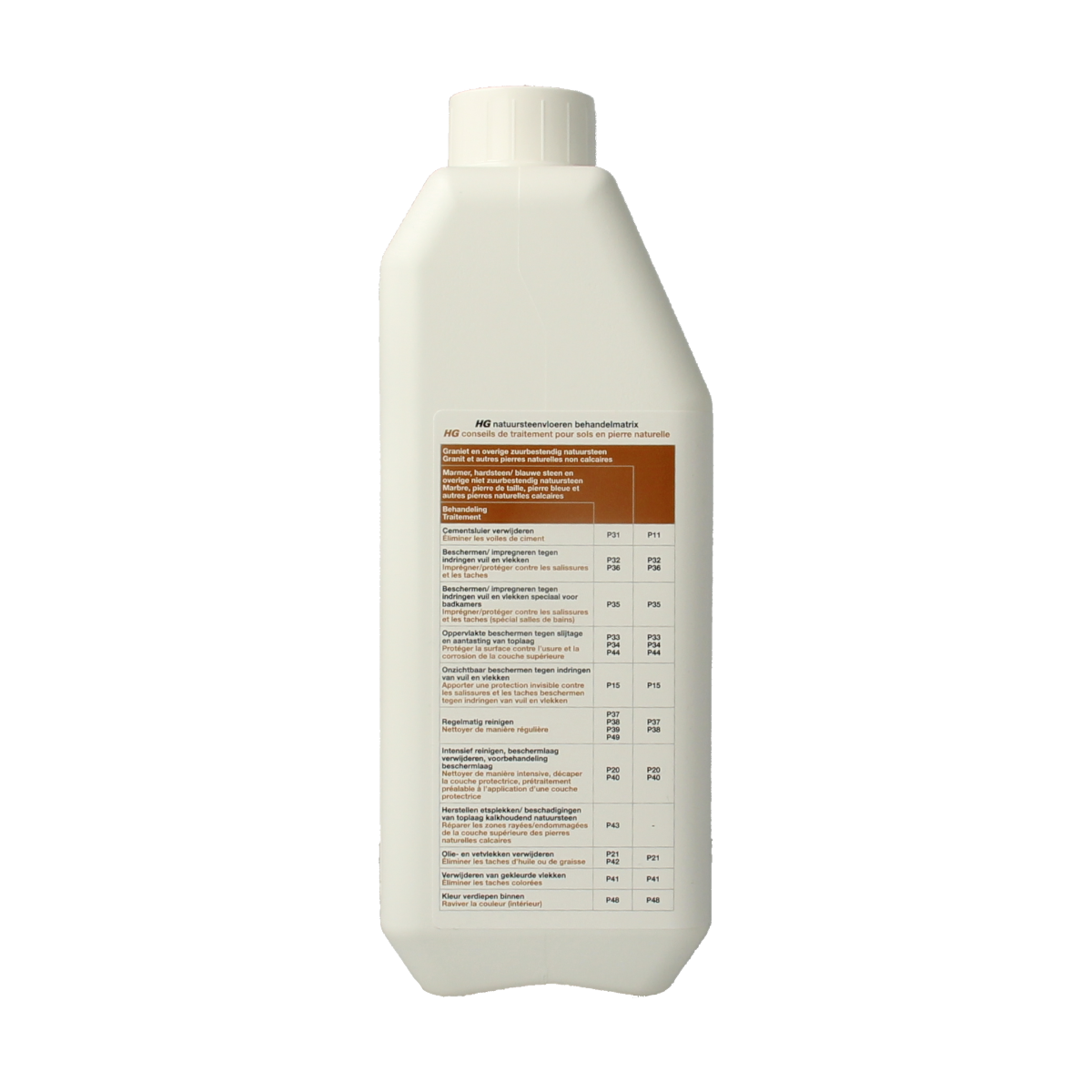 HG Natuursteen reiniger streeploos 1.00 Liter