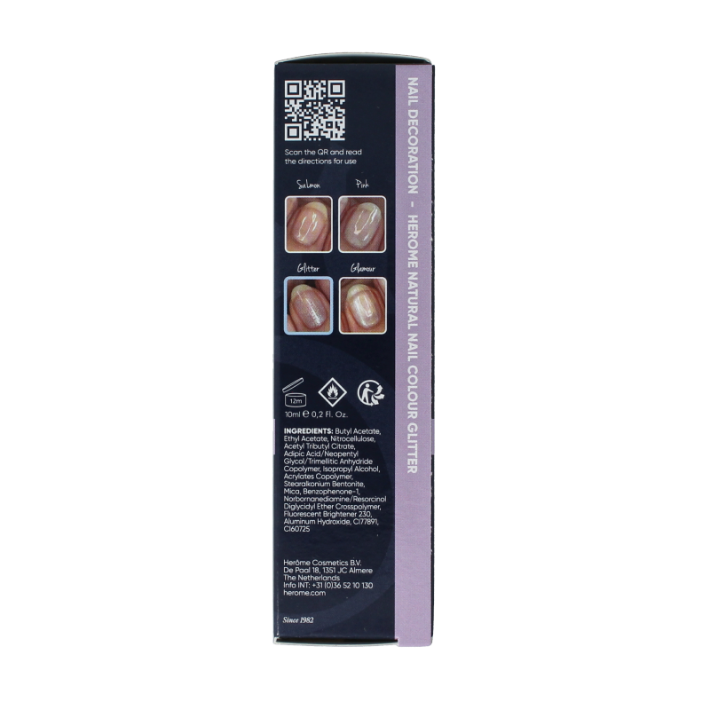 Herome Natural nail colour glitter 10 Milliliter