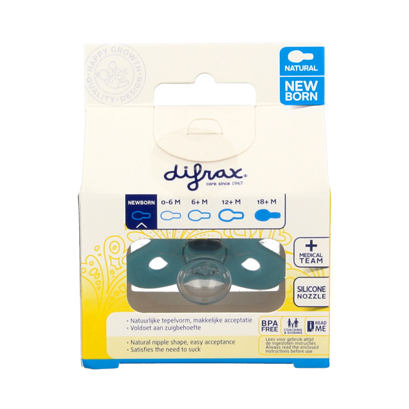 Difrax Fopspeen natural newborn 1 Stuks