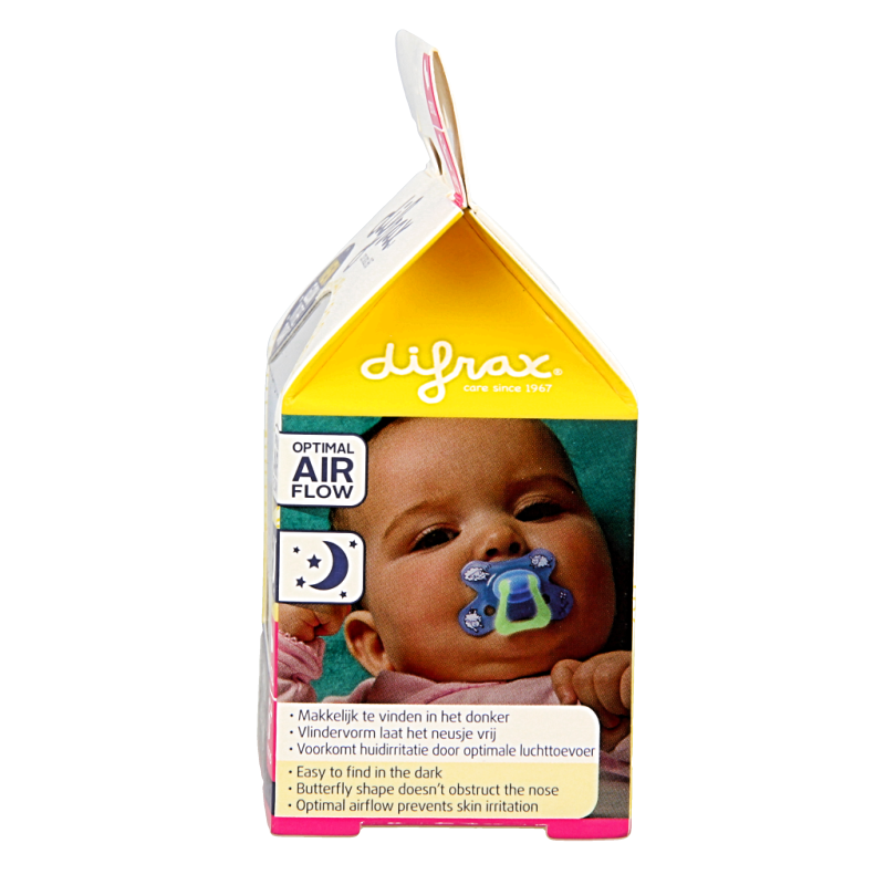 Difrax Fopspeen dental 6+ maanden glow in the dark 1 Stuks