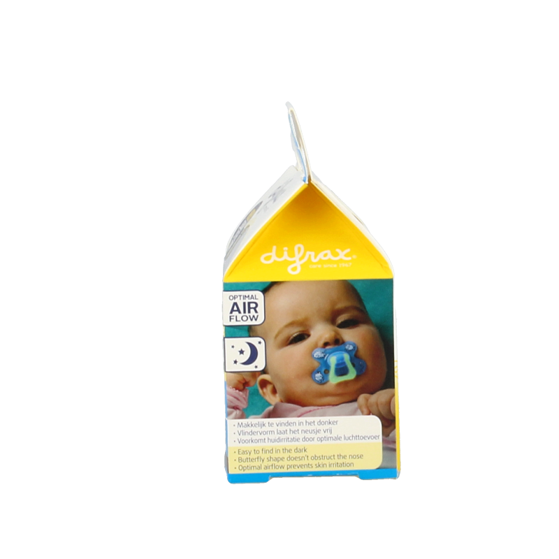 Difrax Fopspeen natural 6+ maanden nacht 1 Stuks