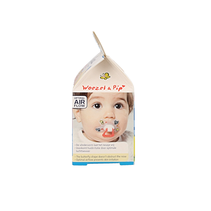 Difrax Fopspeen natural 6+ maanden Woezel & Pip 1 Stuks