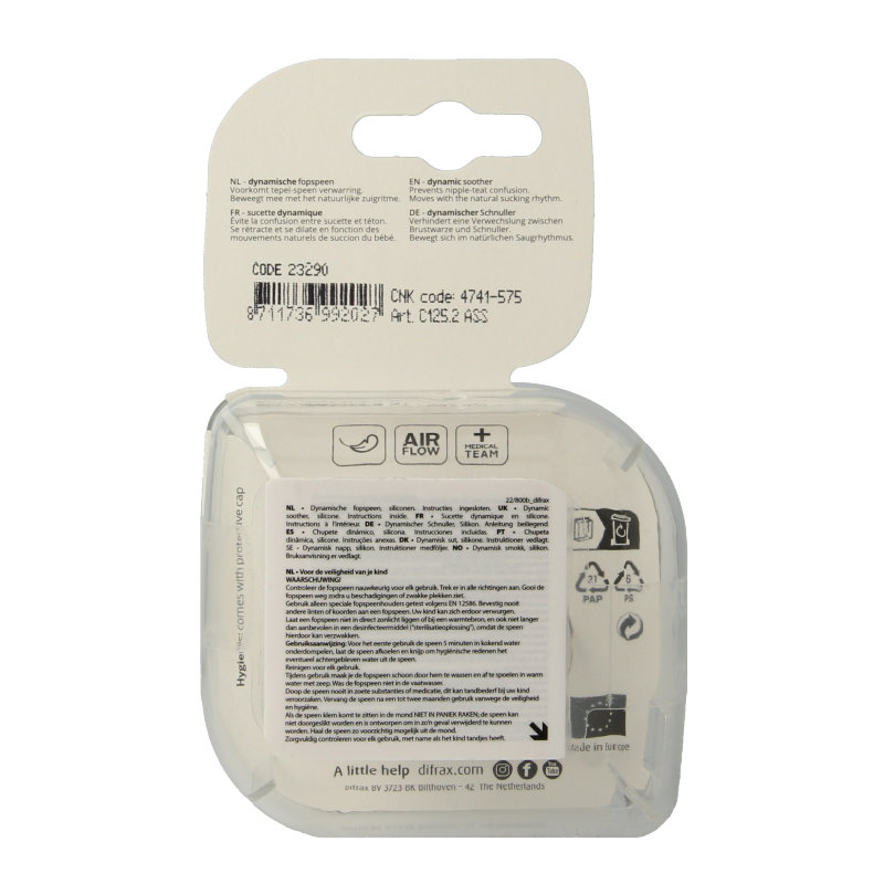 Difrax Lovi fopspeen harmony 3+ maanden assorti 1 Stuks