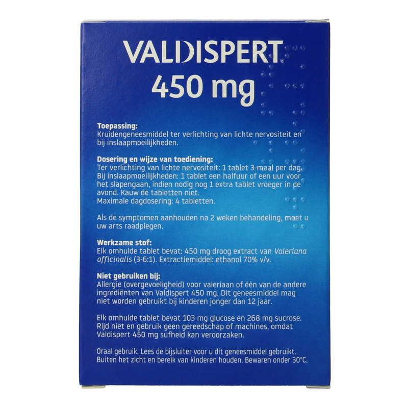 Valdispert Omhulde tabletten 450mg 40 Tabletten