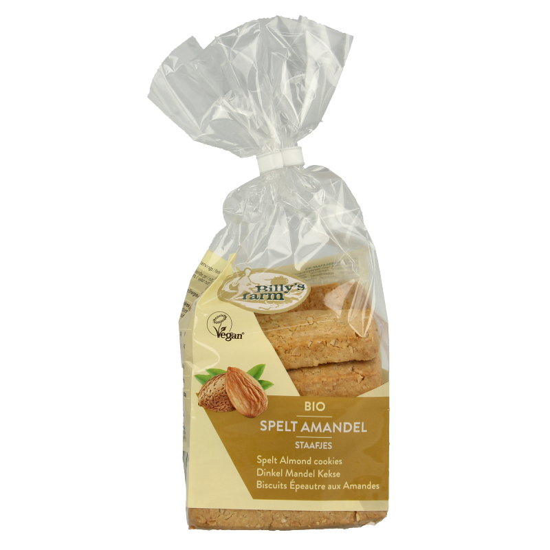 Billy's Farm Speltstaafjes amandel bio 175 Gram