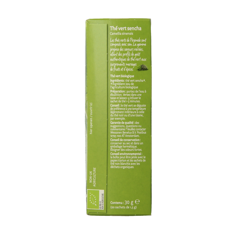 Piramide Groene thee sencha eko bio 20 Zakjes