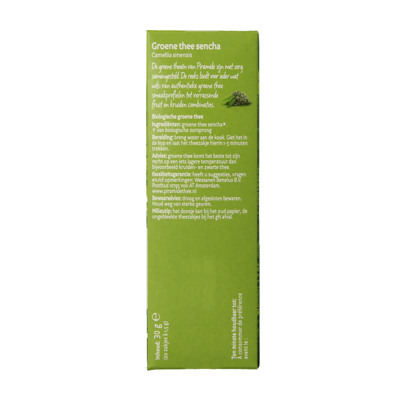 Piramide Groene thee sencha eko bio 20 Zakjes